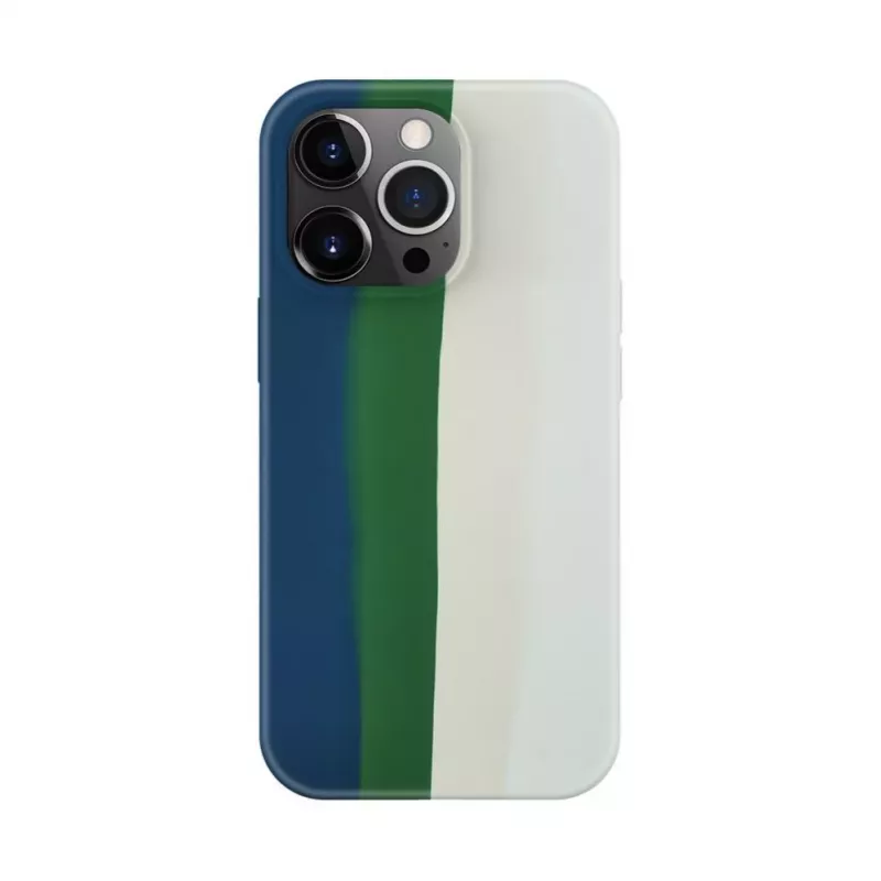 Evelatus Funda de silicona para Apple iPhone 14 Pro Max multicolor verde