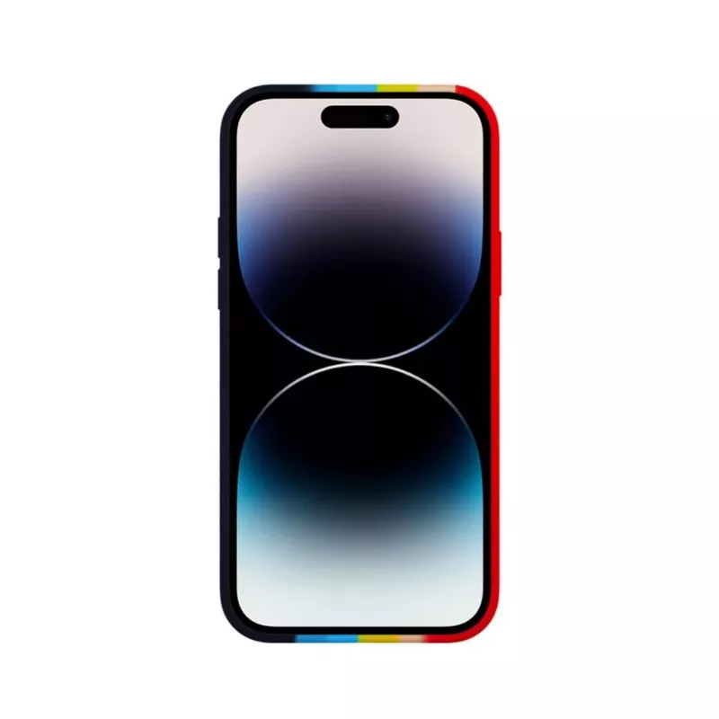 Evelatus Funda de silicona para Apple iPhone 14 Pro Max multicolor arcoíris