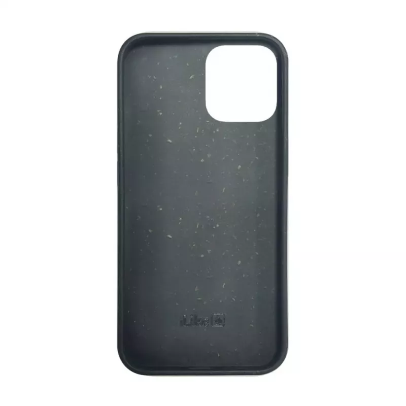 iLike Funda de silicona y plástico Eco Print Design para Apple iPhone 12 / 12 Pro negra
