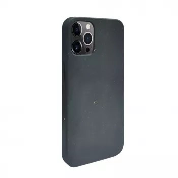 iLike Funda de silicona y plástico Eco Print Design para Apple iPhone 12 / 12 Pro negra