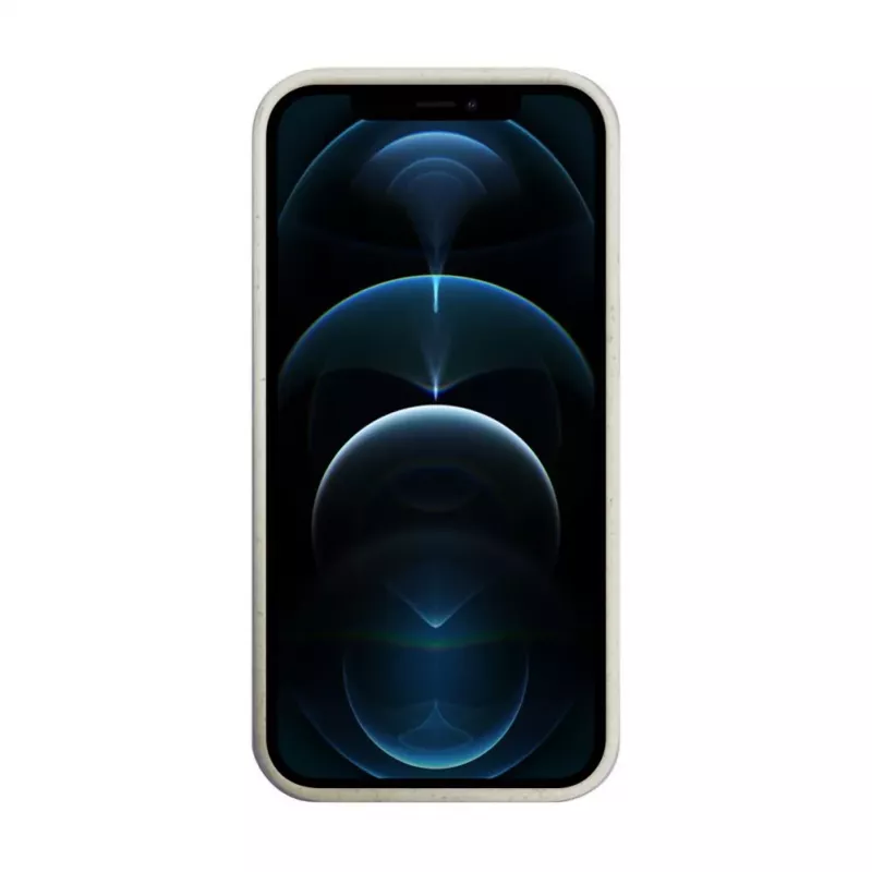 iLike Funda de silicona Eco Print Design para Apple iPhone 12 Pro Max blanca