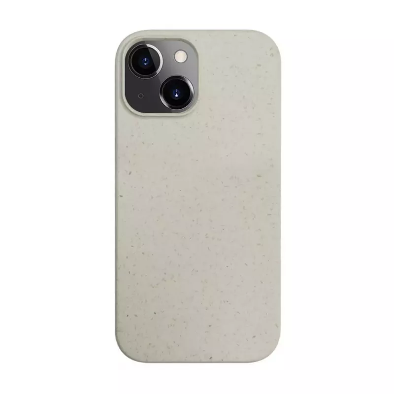 iLike Funda de silicona y plástico Eco Print Design para Apple iPhone 13 blanca