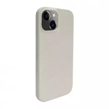 iLike Funda de silicona y plástico Eco Print Design para Apple iPhone 13 blanca