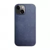 iLike Funda de silicona y plástico Eco Print Design para Apple iPhone 13 azul