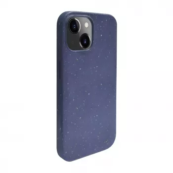 iLike Funda de silicona y plástico Eco Print Design para Apple iPhone 13 azul