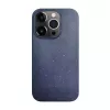 iLike Funda de silicona y plástico Eco Print Design para Apple iPhone 13 Pro Max azul