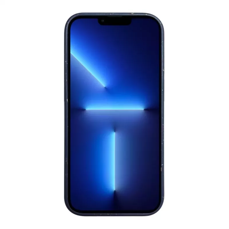 iLike Funda de silicona y plástico Eco Print Design para Apple iPhone 13 Pro Max azul