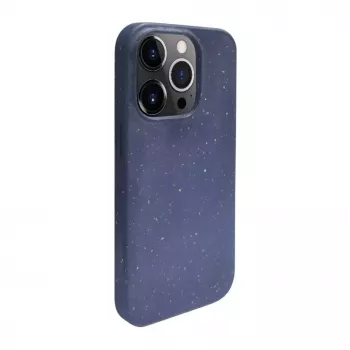 iLike Funda de silicona y plástico Eco Print Design para Apple iPhone 13 Pro Max azul