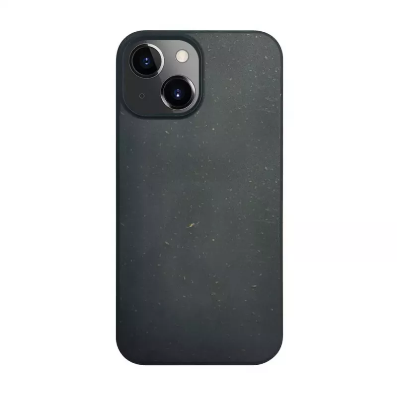 iLike Funda de silicona y plástico Eco Print Design para Apple iPhone 14 negra