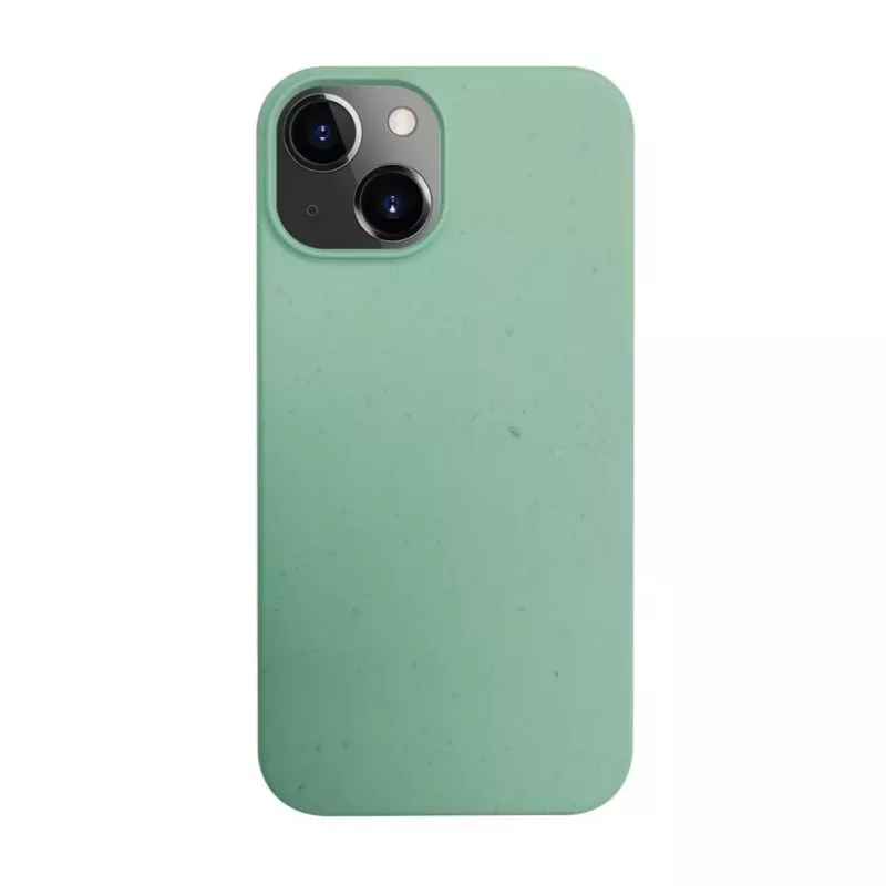 iLike Funda de silicona y plástico Eco Print Design flor para Apple iPhone 14 verde