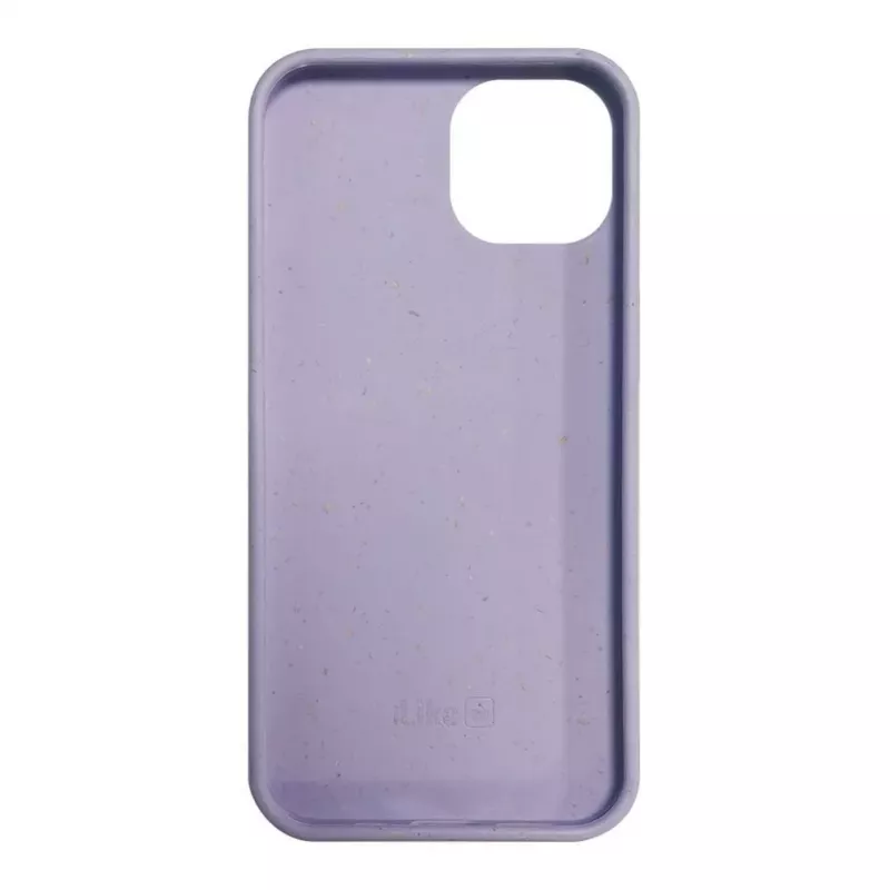 iLike Funda de silicona y plástico Eco Print Design flor para Apple iPhone 14 lila