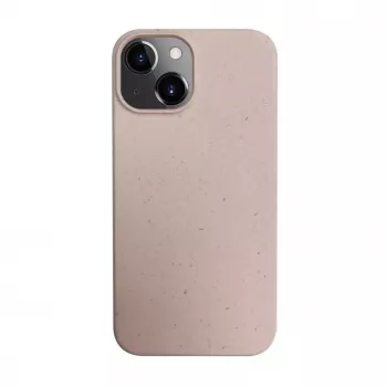iLike Funda de silicona y plástico Eco Print Design para Apple iPhone 14 beige