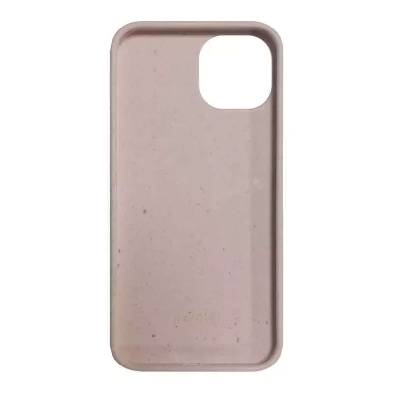 iLike Funda de silicona y plástico Eco Print Design para Apple iPhone 14 beige