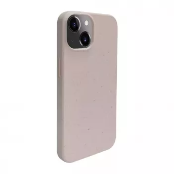 iLike Funda de silicona y plástico Eco Print Design para Apple iPhone 14 beige