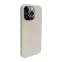 iLike Funda de silicona TPU Eco Print Design para Apple iPhone 14 Pro Max blanca
