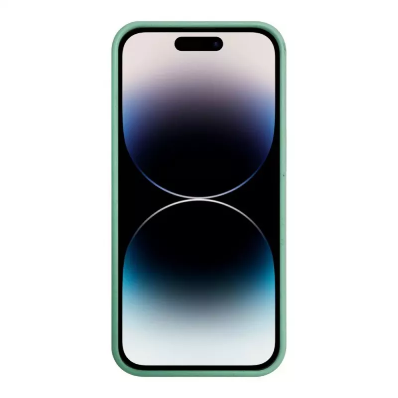 iLike Funda de silicona y plástico Eco Print Design flor para Apple iPhone 14 Pro Max verde