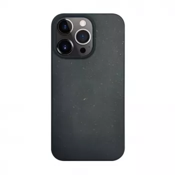 iLike Funda de silicona y plástico Eco Print Design para Apple iPhone 14 Pro negra