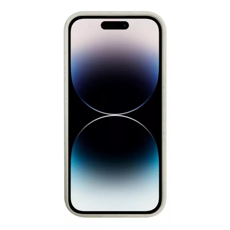 iLike Funda de silicona y plástico Eco Print Design para Apple iPhone 14 Pro blanca