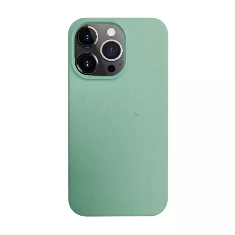 iLike Funda de silicona y plástico Eco Print Design flor para Apple iPhone 14 Pro verde