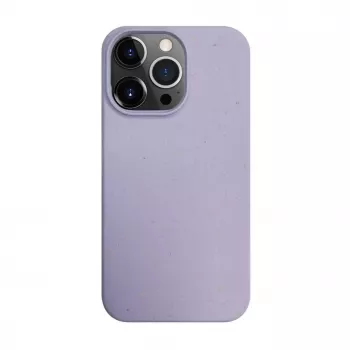 iLike Funda de silicona y plástico Eco Print Design flor para Apple iPhone 14 Pro lila