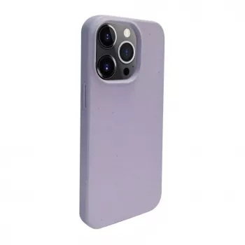 iLike Funda de silicona y plástico Eco Print Design flor para Apple iPhone 14 Pro lila