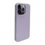 iLike Funda de silicona y plástico Eco Print Design flor para Apple iPhone 14 Pro lila