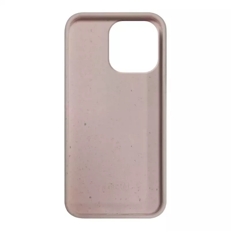iLike Funda de silicona y plástico Eco Print Design para Apple iPhone 14 Pro beige