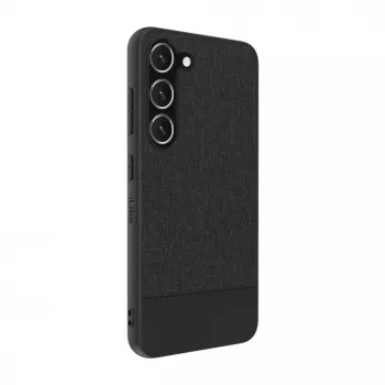 iLike Trasera de piel sintética para Samsung Galaxy S23 Plus negra