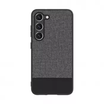 iLike Samsung Galaxy S23 Plus Funda Trasera de Cuero Sintético Gris