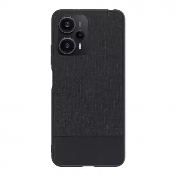 iLike Xiaomi Redmi Note 12 / Poco X5 Funda Trasera de Cuero Sintético Negra