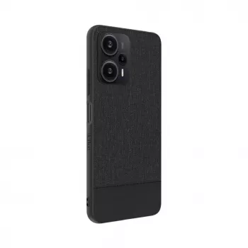 iLike Xiaomi Redmi Note 12 / Poco X5 Funda Trasera de Cuero Sintético Negra