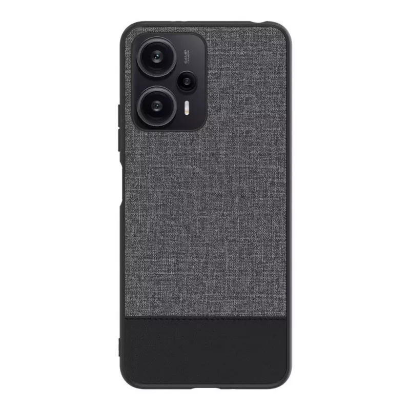 iLike Xiaomi Redmi Note 12 / Poco X5 Funda Trasera de Cuero Sintético Gris