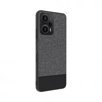 iLike Xiaomi Redmi Note 12 / Poco X5 Funda Trasera de Cuero Sintético Gris