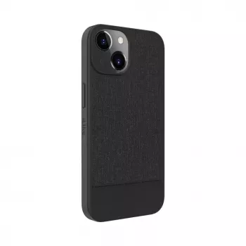 iLike Apple iPhone 14 Funda Trasera de Cuero Sintético Negra