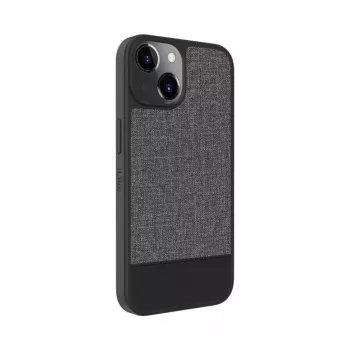 iLike Apple iPhone 14 Funda Trasera de Cuero Sintético Gris