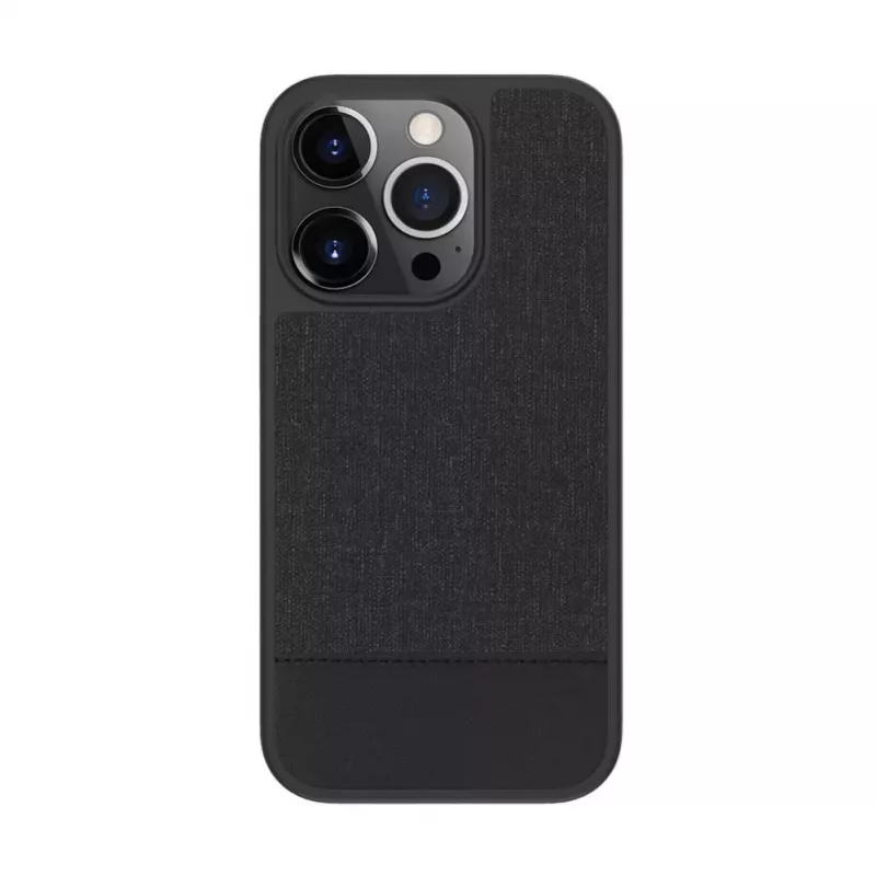 iLike Apple iPhone 14 Pro Max Funda Trasera de Cuero Sintético Negra