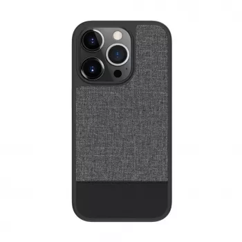 iLike Apple iPhone 14 Pro Max Funda Trasera de Cuero Sintético Gris