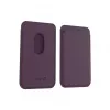 Evelatus Monedero Universal para iPhone de Cuero Genuino con MagSafe Morado Intenso