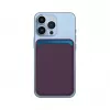 Evelatus Monedero Universal para iPhone de Cuero Genuino con MagSafe Morado Intenso