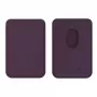 Evelatus Monedero Universal para iPhone de Cuero Genuino con MagSafe Morado Intenso