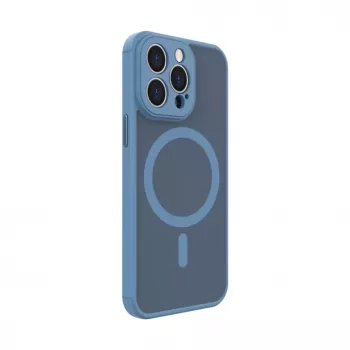 Evelatus Funda Híbrida para Apple iPhone 13 Pro con MagSafe y Protección de Cámara PC+TPU Azul Claro