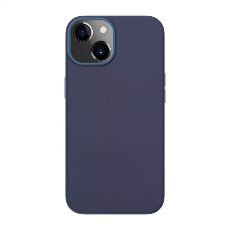 Evelatus Funda de Cuero Genuino para Apple iPhone 13 con MagSafe Azul
