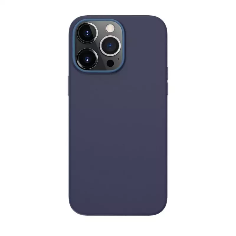 Evelatus Funda de Cuero Genuino para Apple iPhone 13 Pro con MagSafe Azul