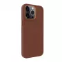 EVELATUS Funda de Cuero Genuino para Apple iPhone 13 Pro Max con MagSafe Marrón
