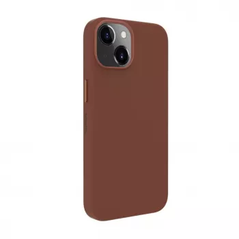 Evelatus Funda de Cuero Genuino para Apple iPhone 14 con MagSafe Marrón