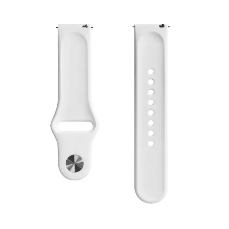 Evelatus Correa de Silicona Loop para Reloj 20mm (S/M 110mm) Blanca