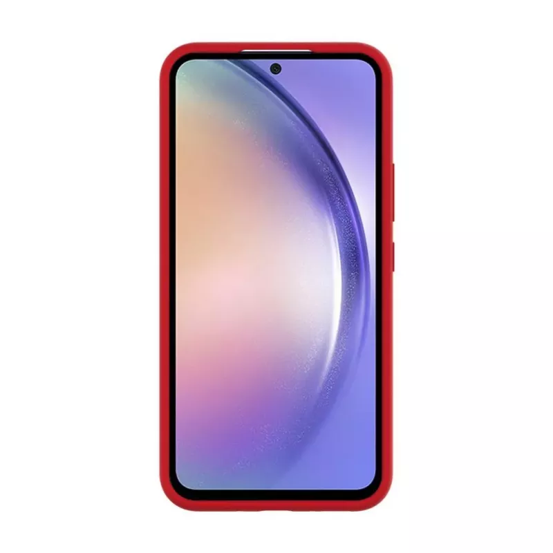 Evelatus Funda de Silicona Premium Soft Touch para Samsung Galaxy A54 Roja
