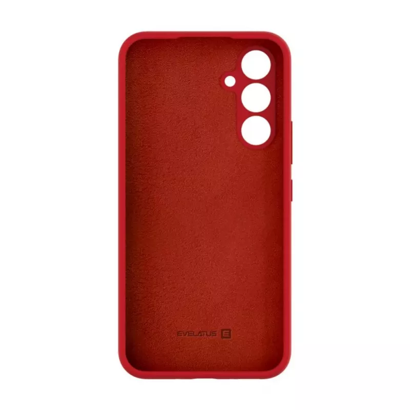 Evelatus Funda de Silicona Premium Soft Touch para Samsung Galaxy A54 Roja