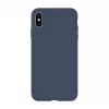 Evelatus Funda de Silicona Premium Soft Touch para Apple iPhone Xs Max Azul Medianoche