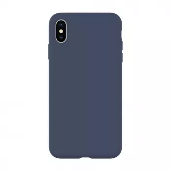 Evelatus Funda de Silicona Premium Soft Touch para Apple iPhone Xs Max Azul Medianoche